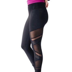 Lululemon Just Breathe Black Cheetah Print Full Length leggings